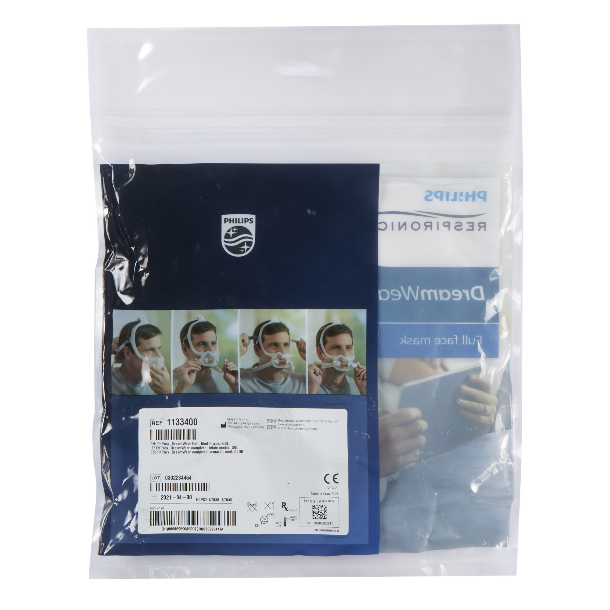 Respironics DreamWear Full Face CPAP Mask Kit thumbnail 2