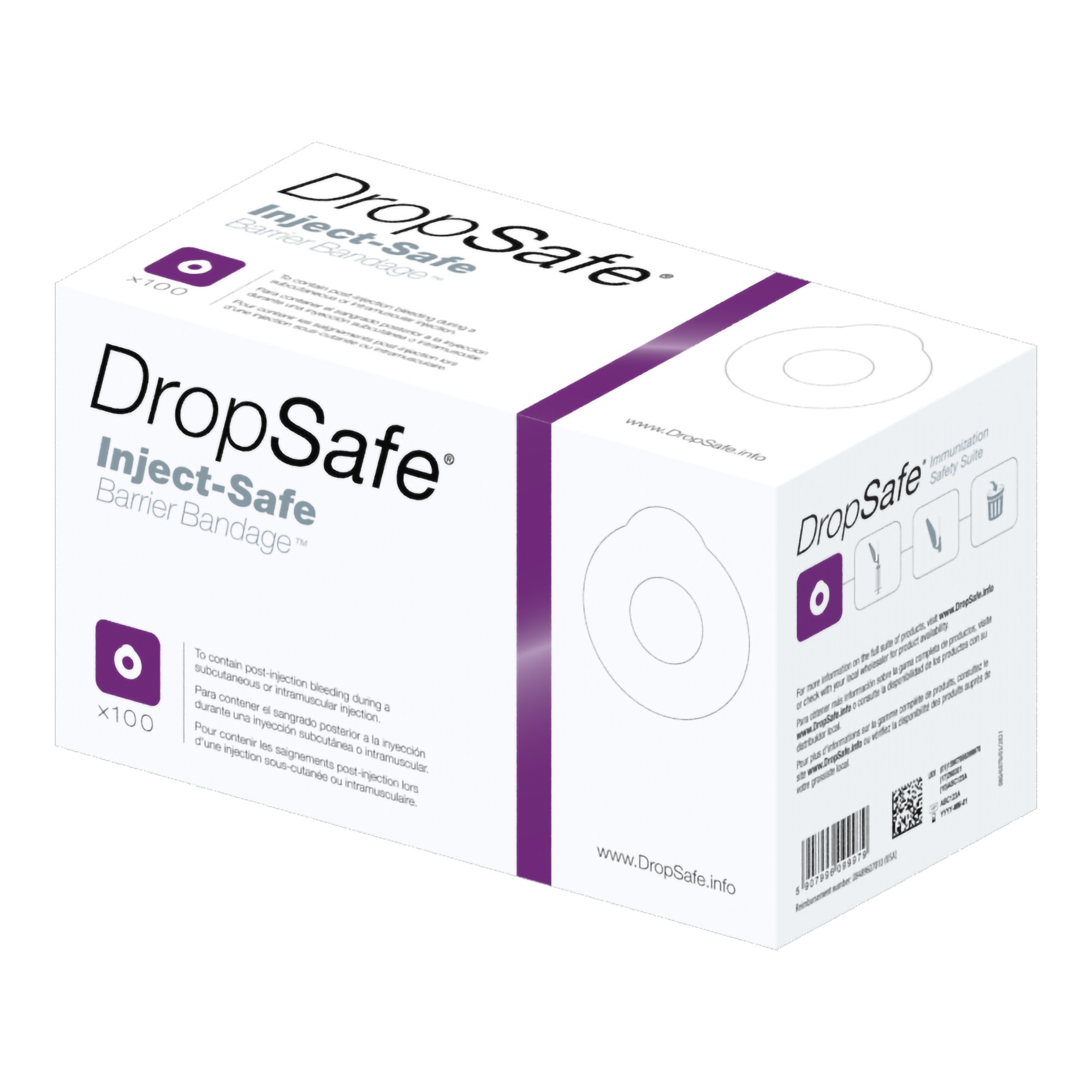 DropSafe Inject-Safe Adhesive Barrier Bandage Strip