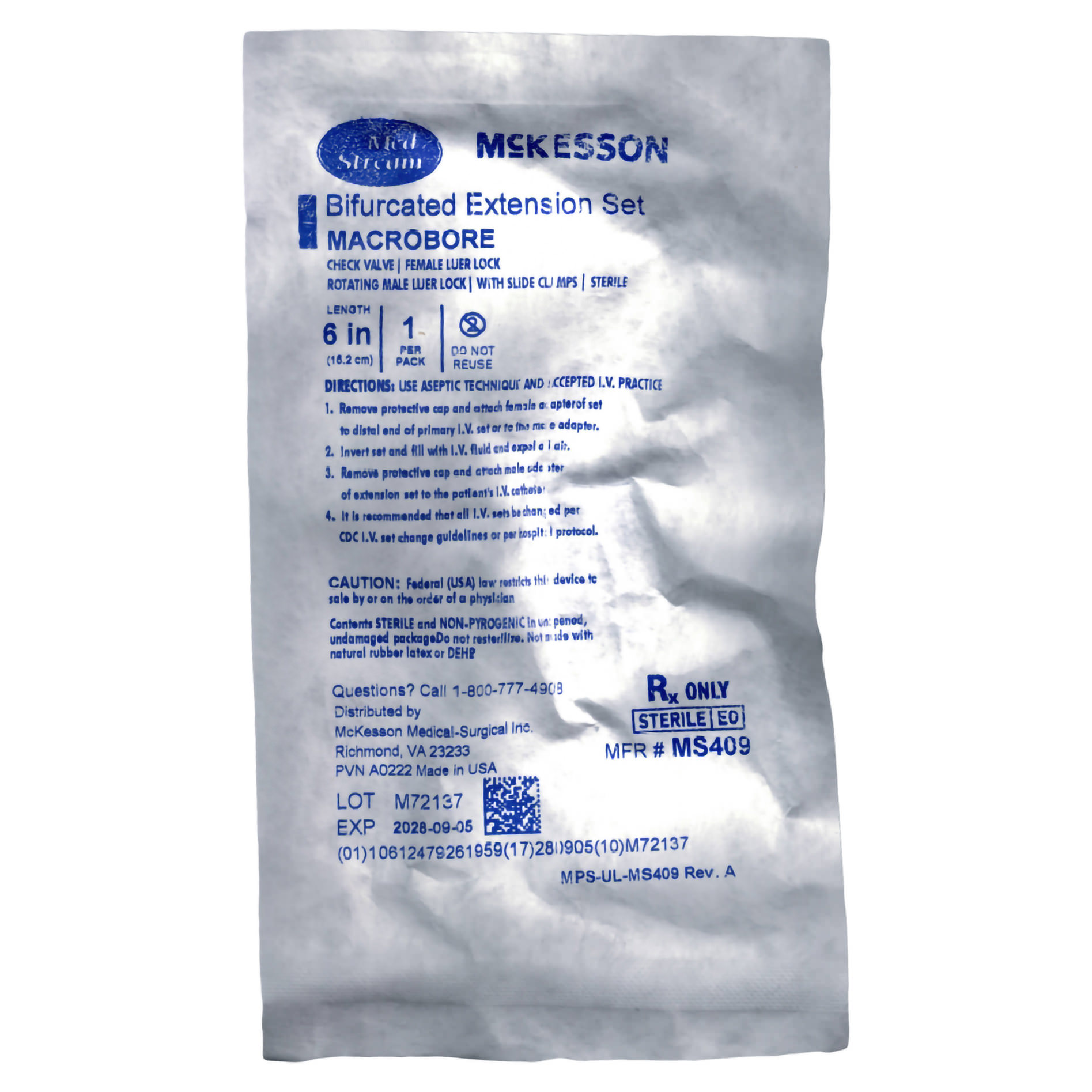 McKesson Macro Bore IV Extension Set Without Filter | Sterile