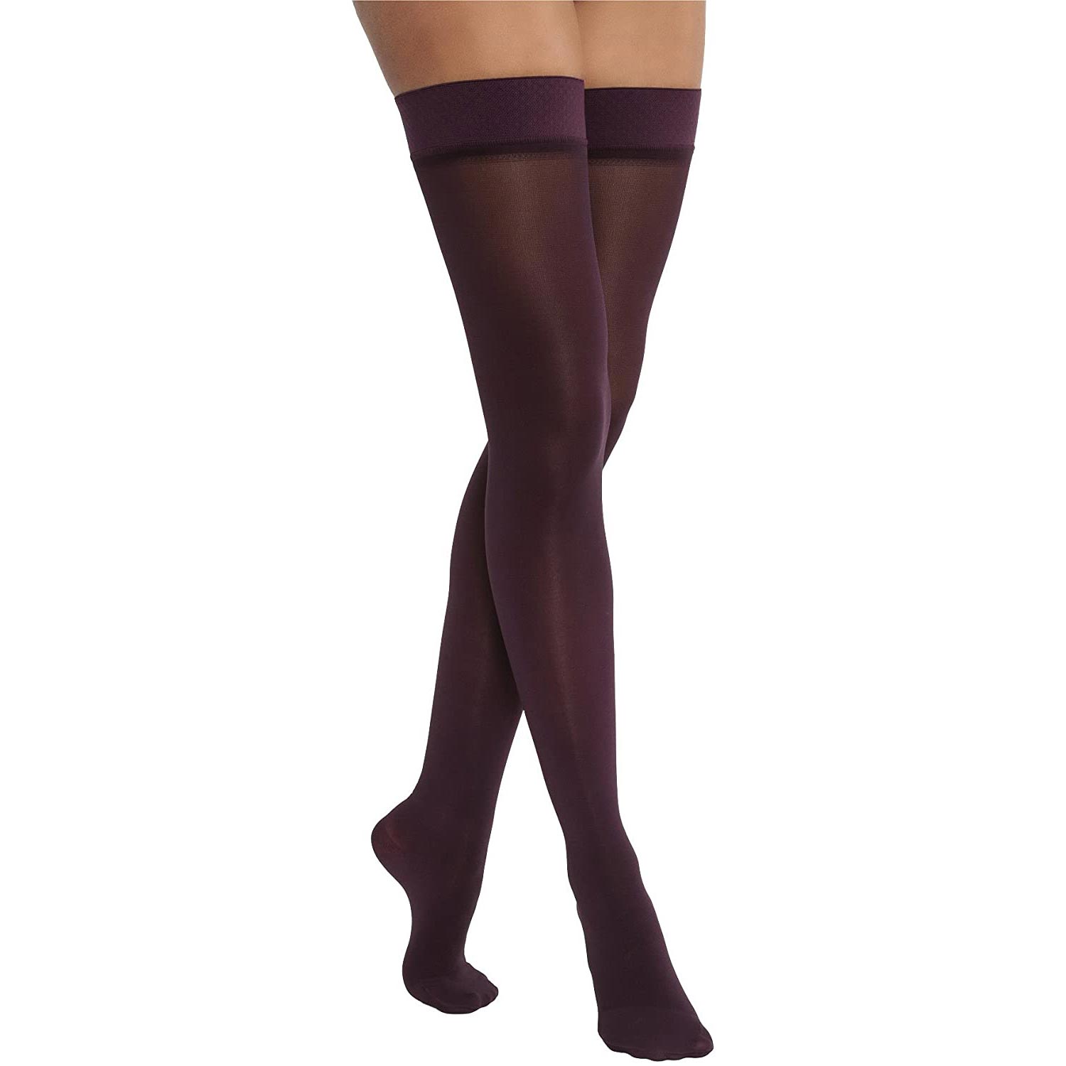 Jobst Opaque Thigh High Dot top band Compression Stockings thumbnail 1