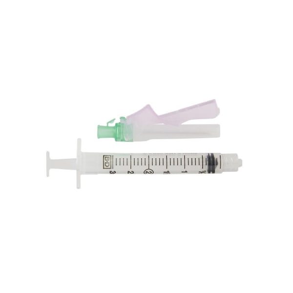BD Eclipse Safety Hypodermic Syringe with Needle, Luer Lock Tip thumbnail 2