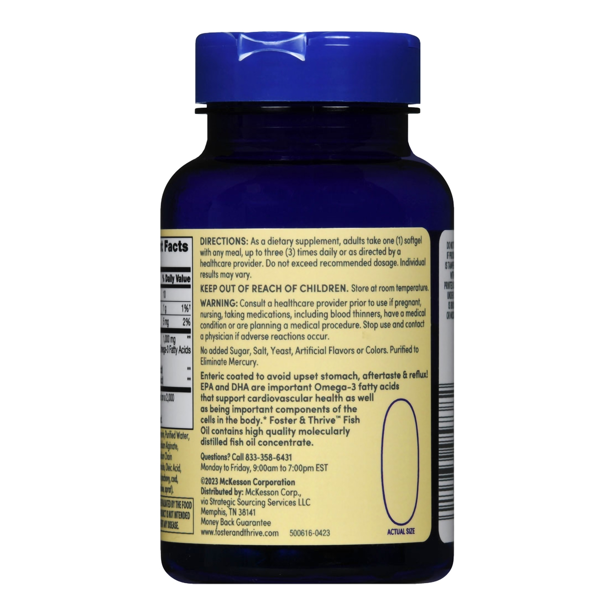 Foster & Thrive Fish Oil 1000 mg Softgels thumbnail 3