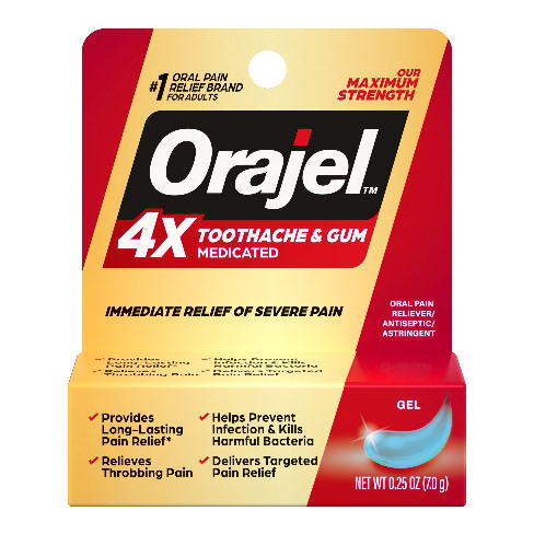 Orajel 4X Medicated Toothache and Gum Gel | Fast Pain Relief