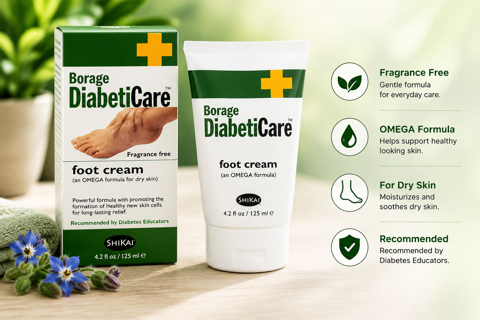 Borage DiabetiCare Foot Cream (Latex Free)