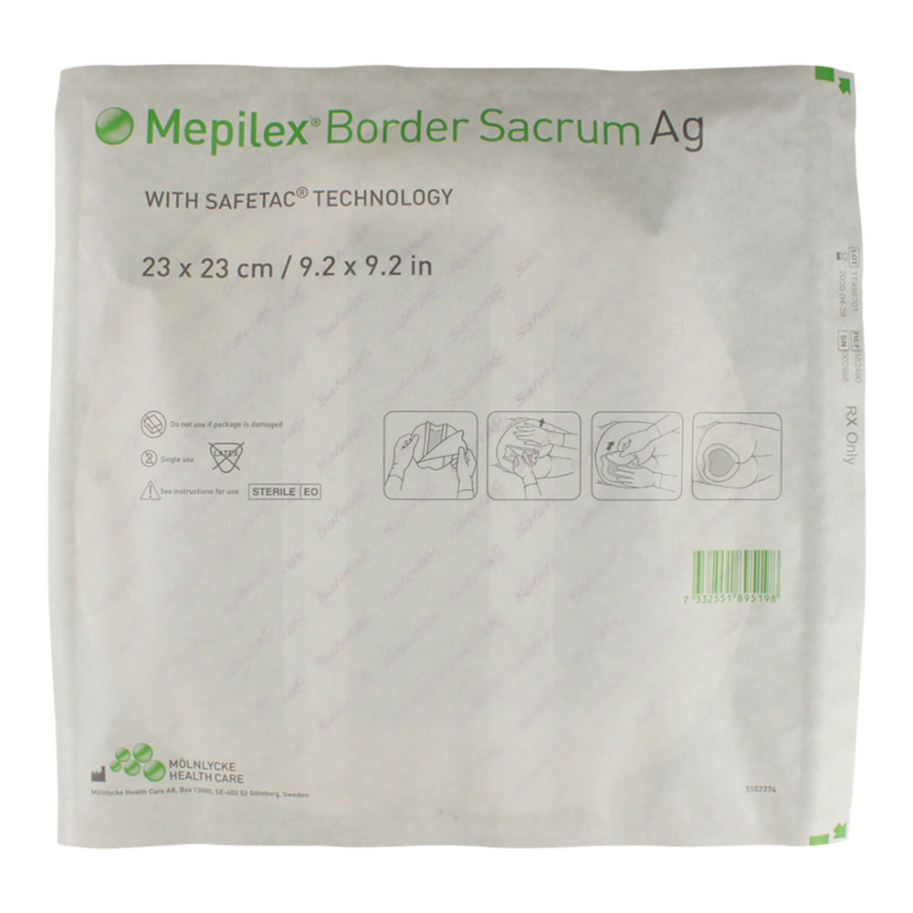 Mepilex Border Sacrum Ag Dressing - Main image