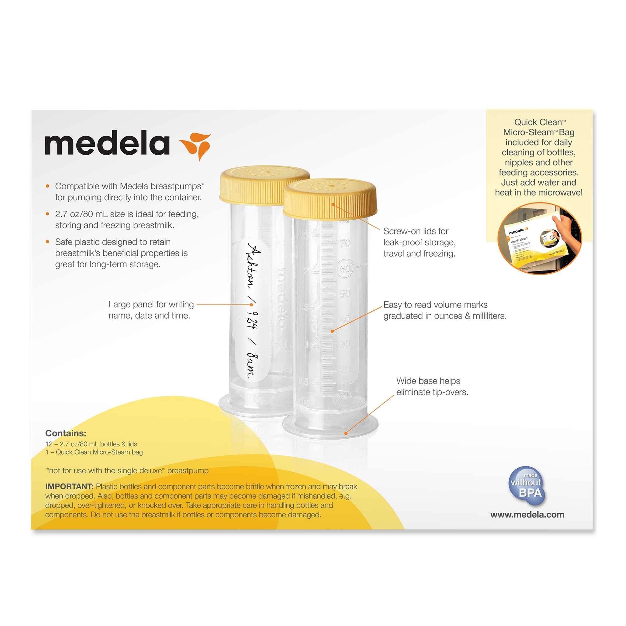 Medela Breast Milk Storage Bottle thumbnail 4