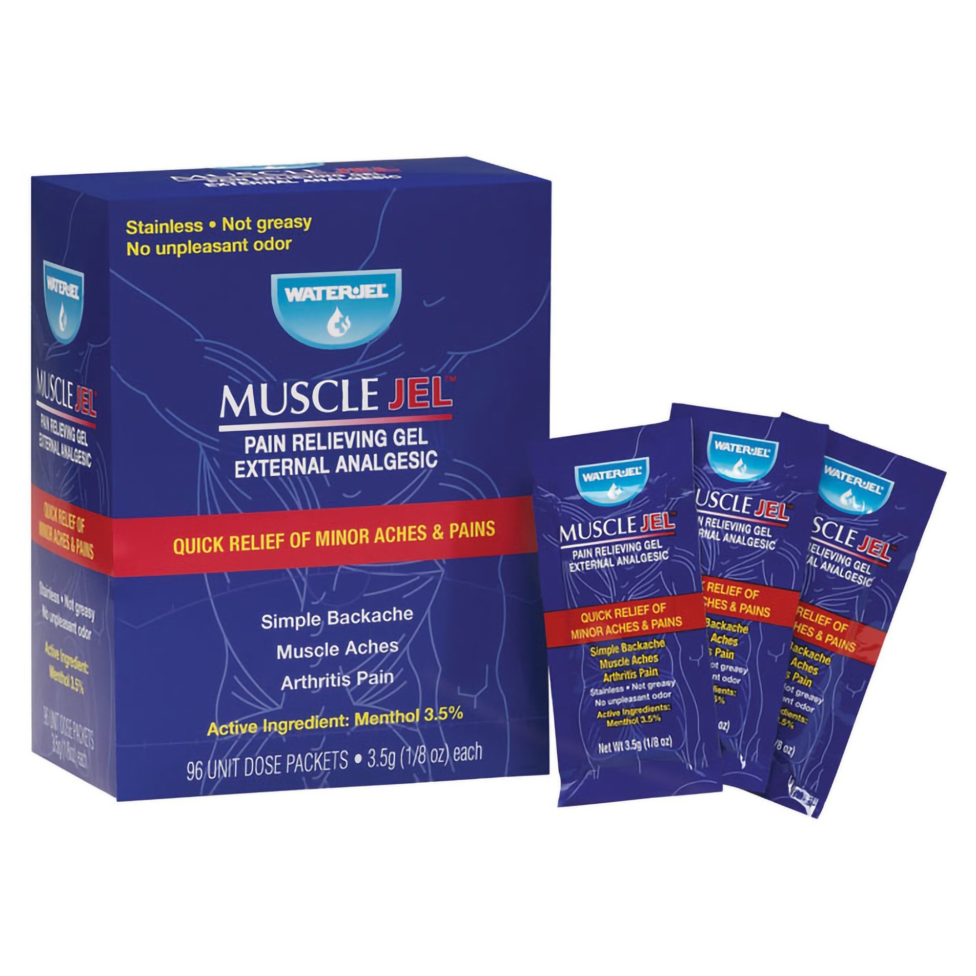 Water-Jel Muscle Gel Menthol Topical Pain Relief Gel - Main image