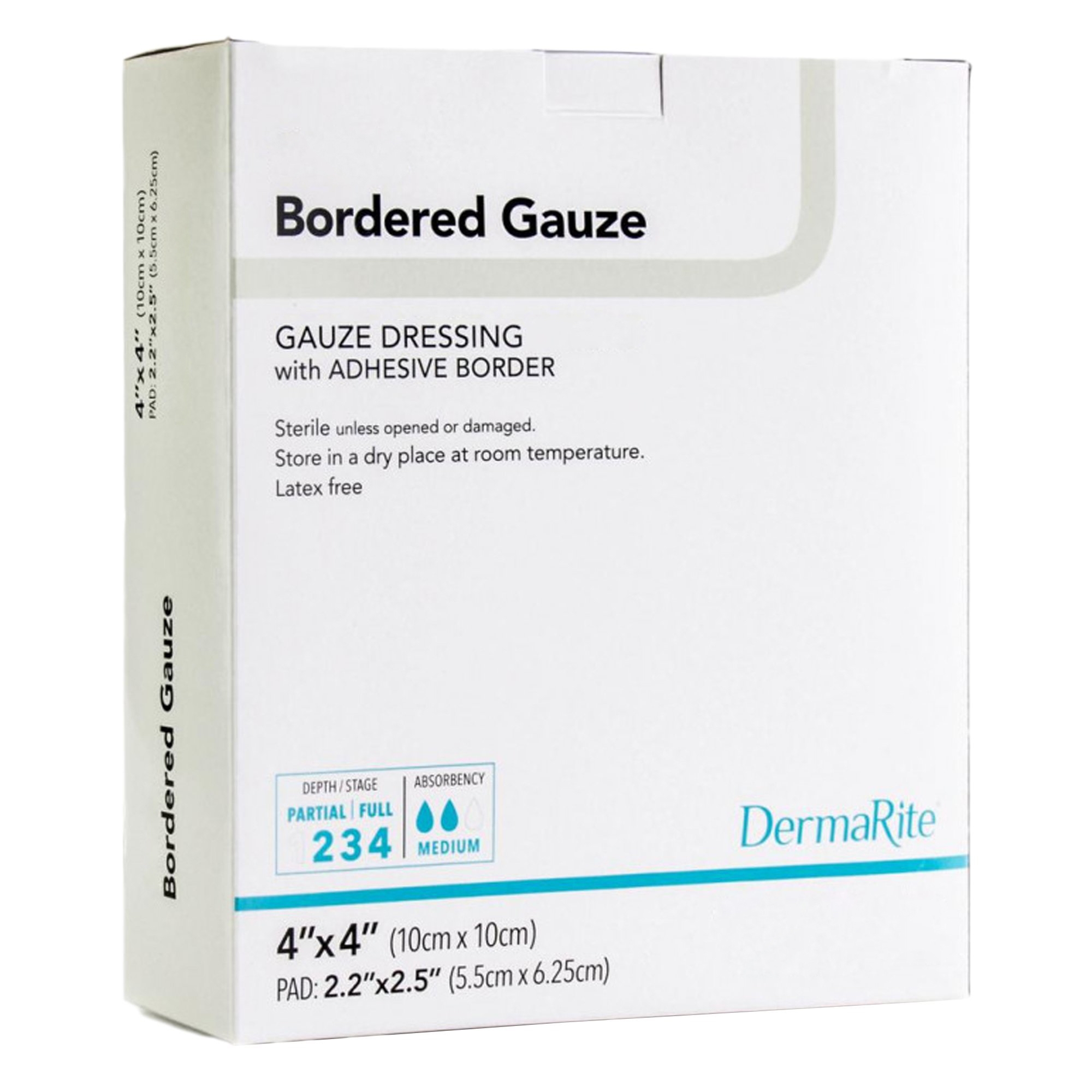 DermaRite Bordered Gauze Dressing with Adhesive Border