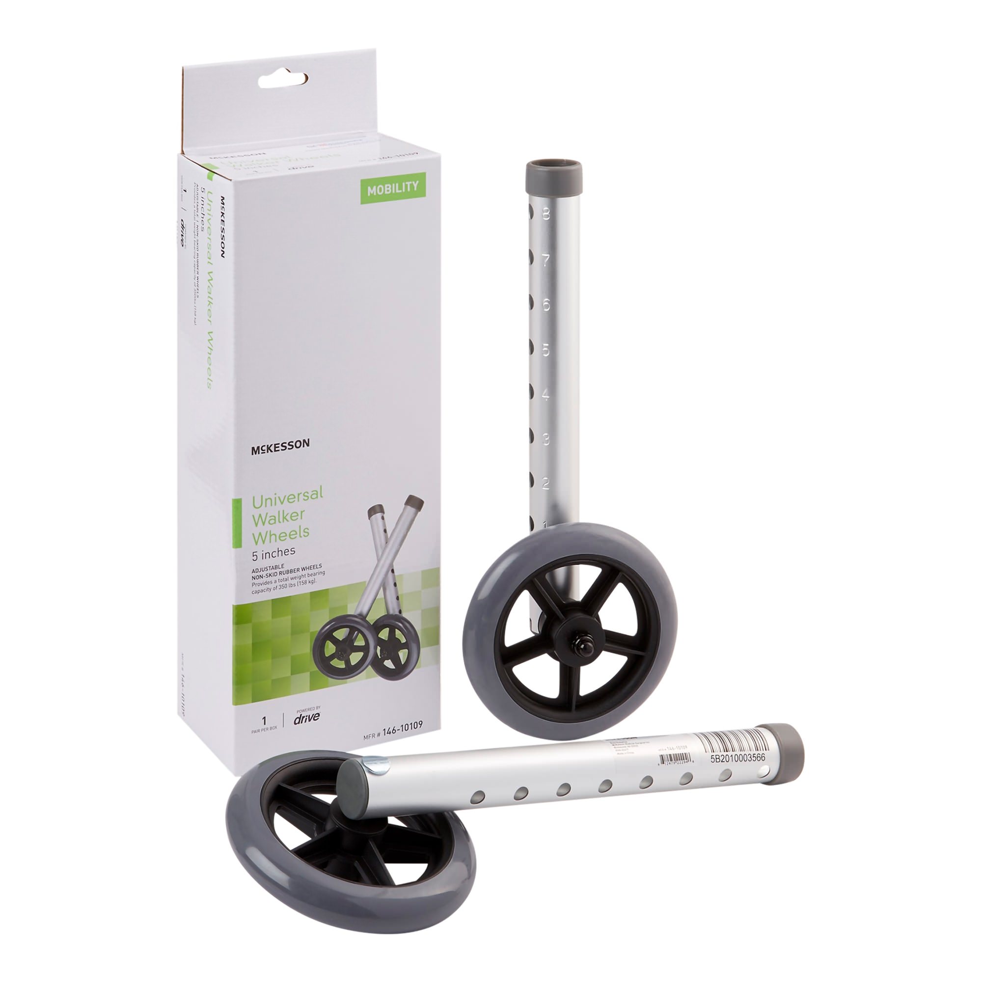 McKesson Walker Wheel For 1-inch Frame Diameter Walkers
