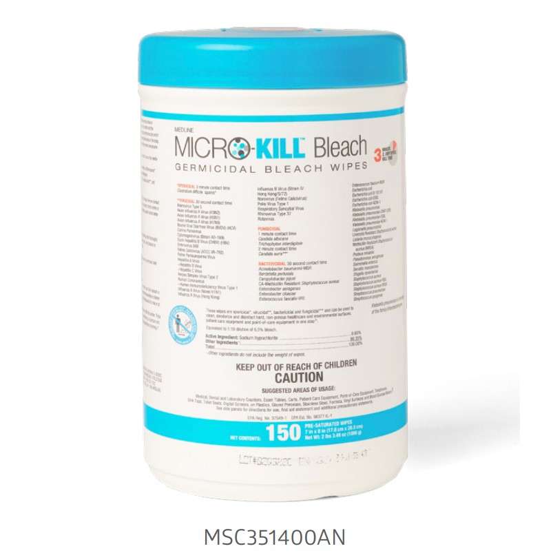 Medline Micro-kill Bleach Germicidal Bleach Wipes thumbnail 1