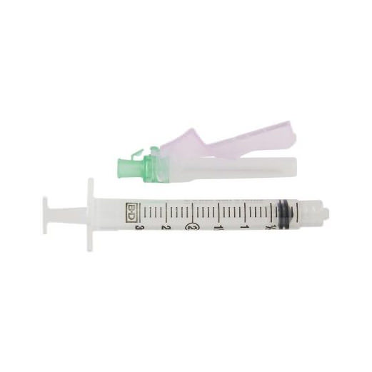 BD Eclipse Safety Hypodermic Syringe with Needle, Luer Lock Tip thumbnail 2