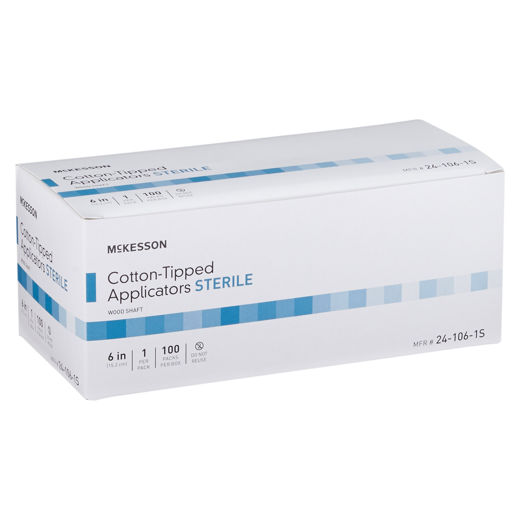 McKesson Swabstick Wood Shaft Sterile Cotton Tip Single End Tip thumbnail 3