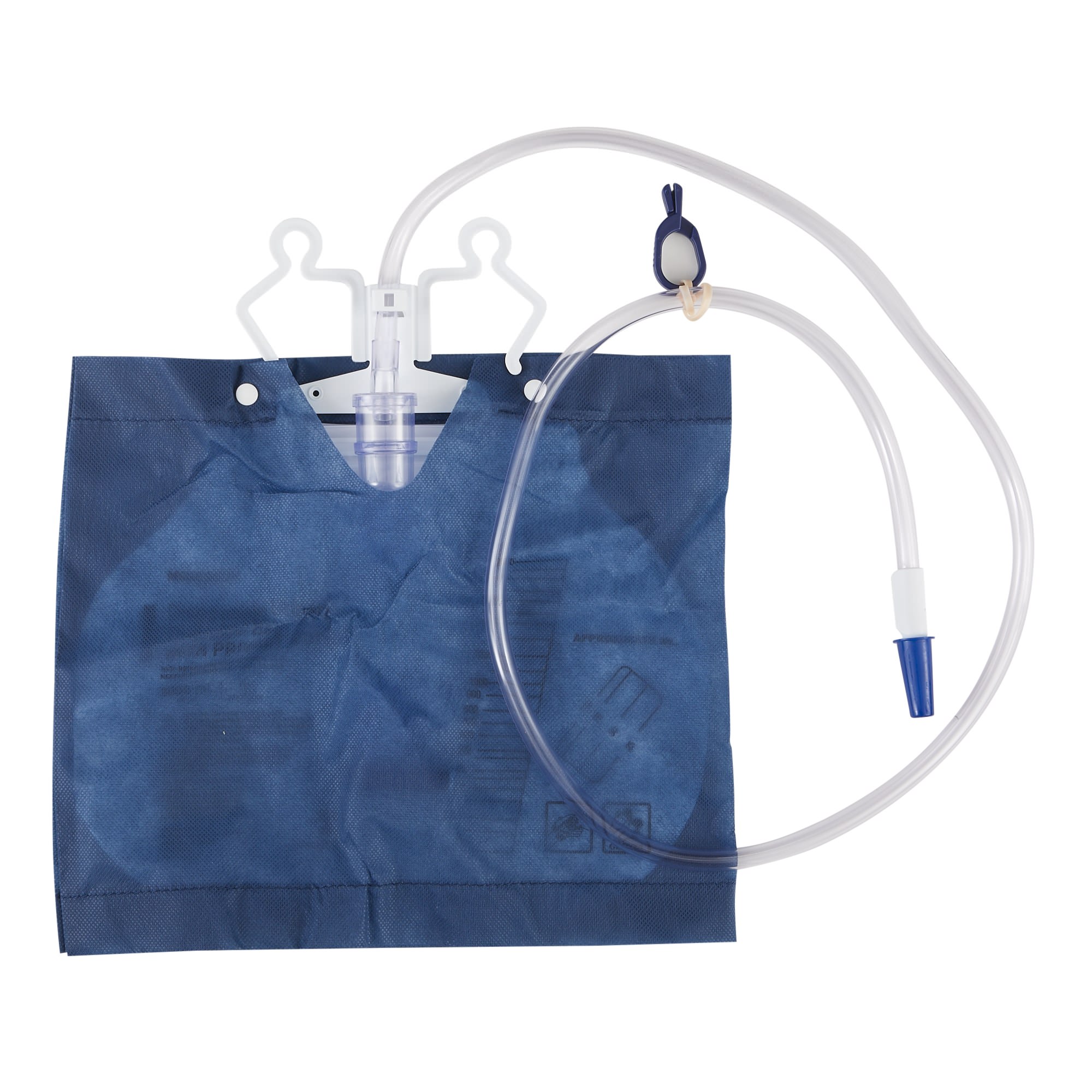 McKesson Urinary Drain Bag Without Additive 48 Inch Drainage Tube Needleless Sampling Port with Cap
