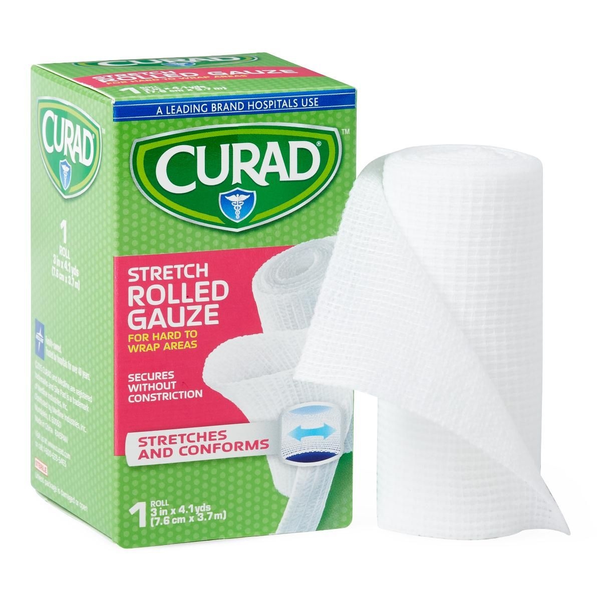 Curad Rolled Gauze Bandage, 3" x 4-1/10 yards