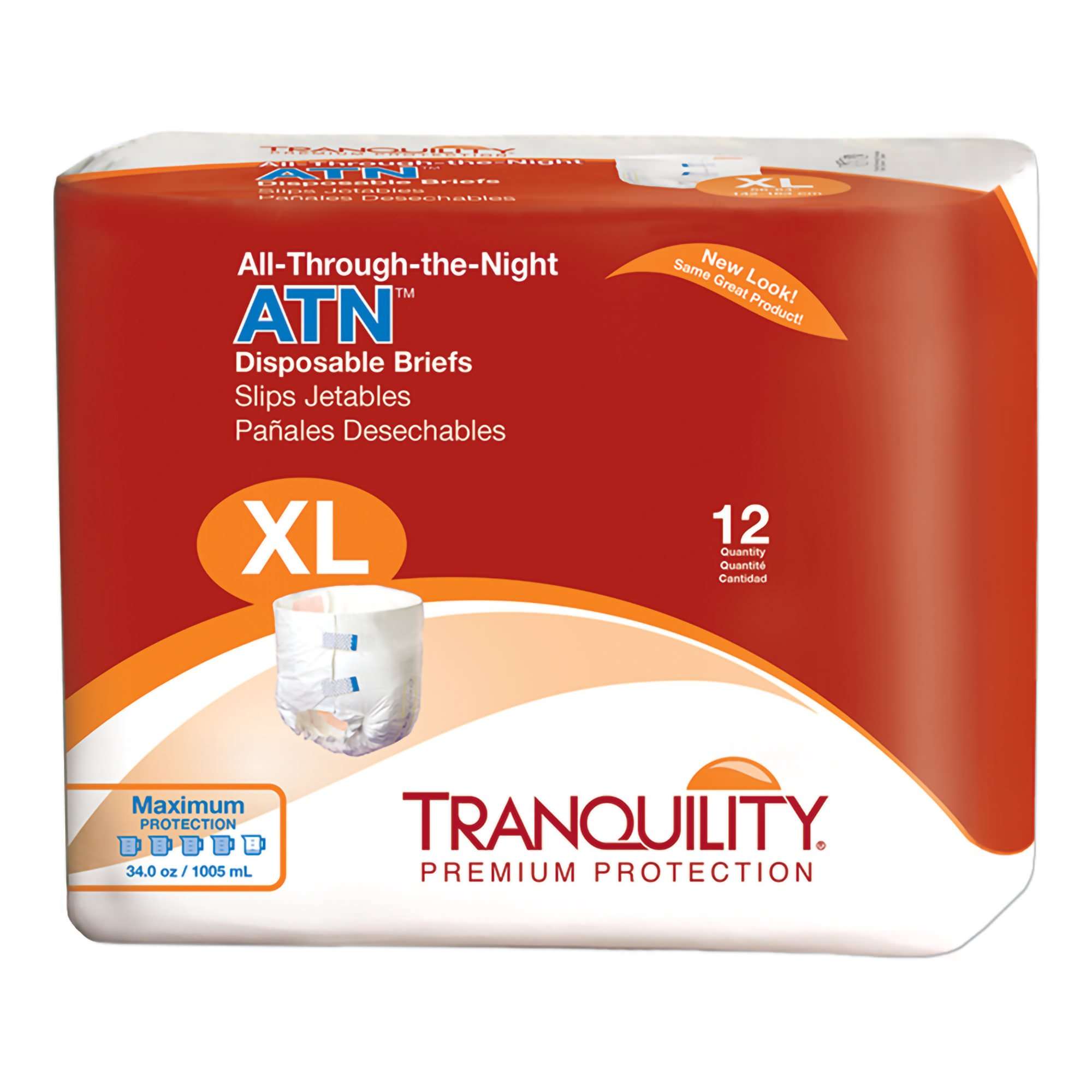 Tranquility ATN Extra Large Disposable Briefs - Max 34 oz Absorbency