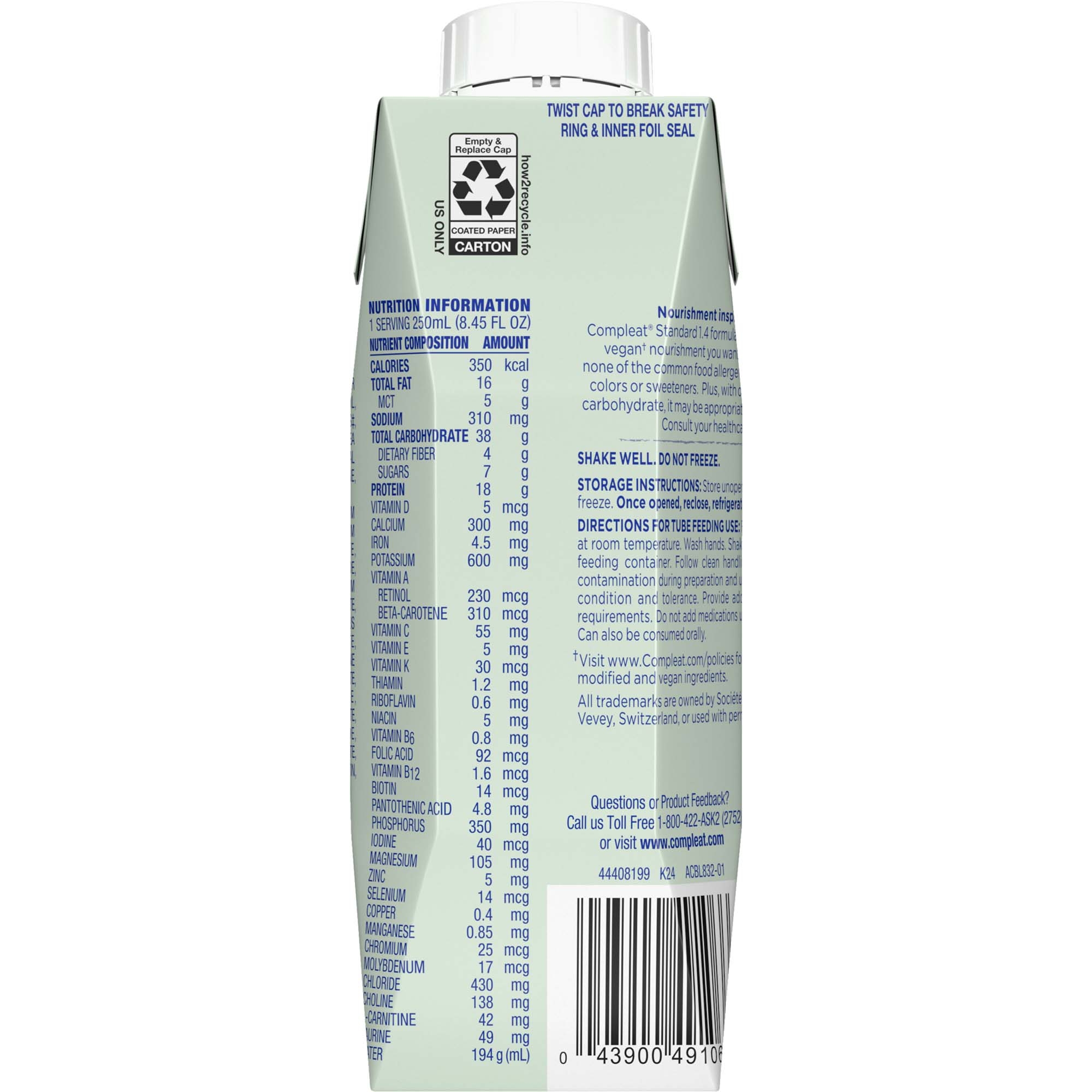 Compleat Standard 1.4 Plant-Based Tube Feeding Formula thumbnail 2