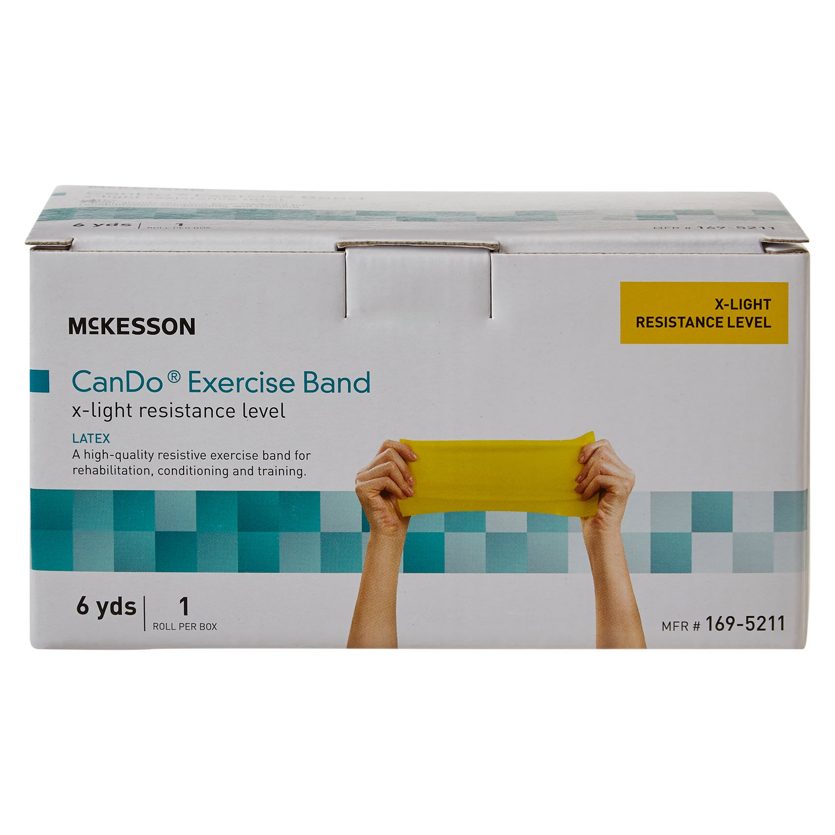 McKesson CanDo Yellow Extra Light Resistance Exercise Band thumbnail 2