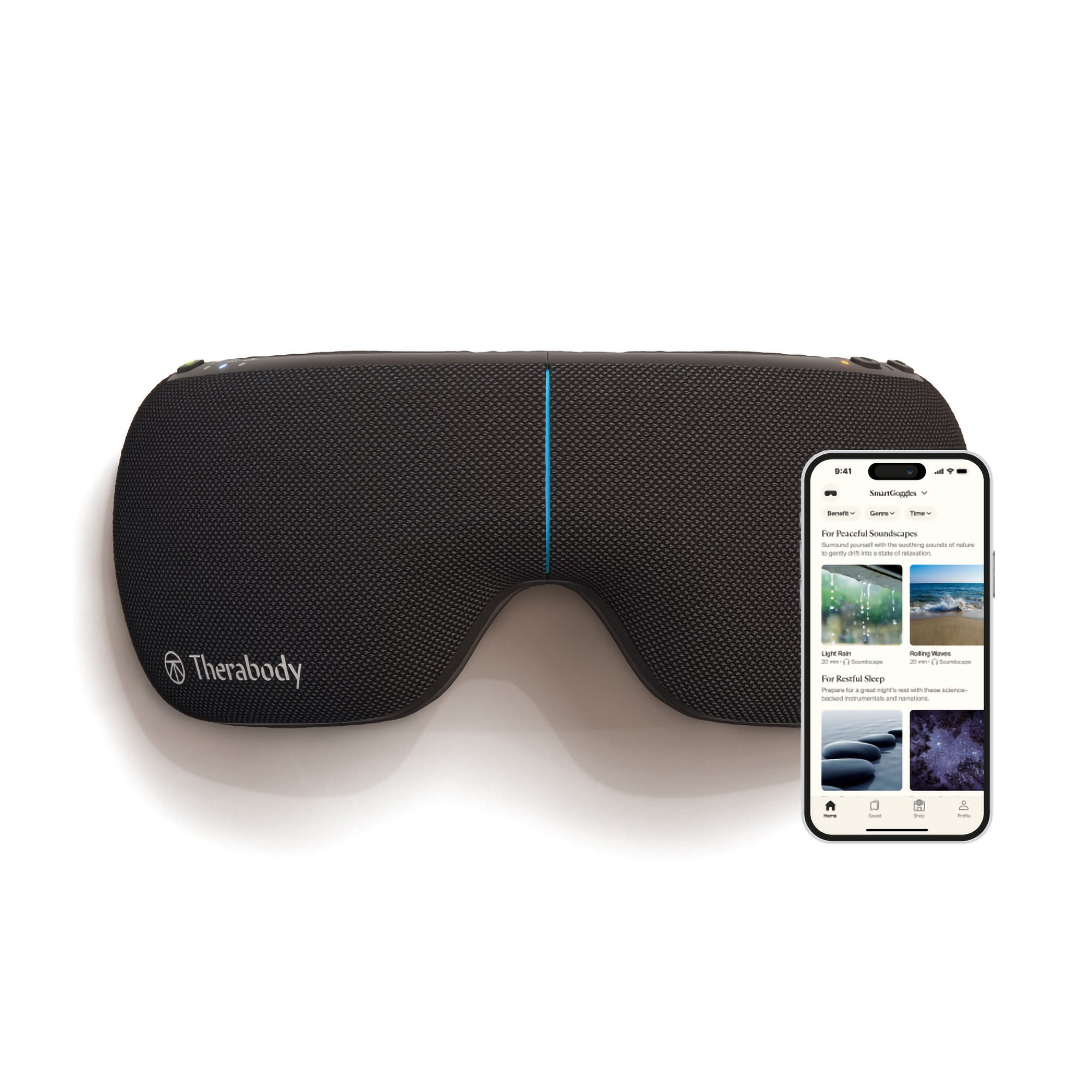 Therabody SmartGoggles 2 Therapeutic Eye Mask, Black - Main image