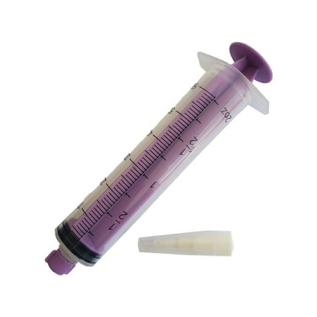 AMSure 60 mL Flat Top Piston Syringe with Transition Adapter, ENFit Tip