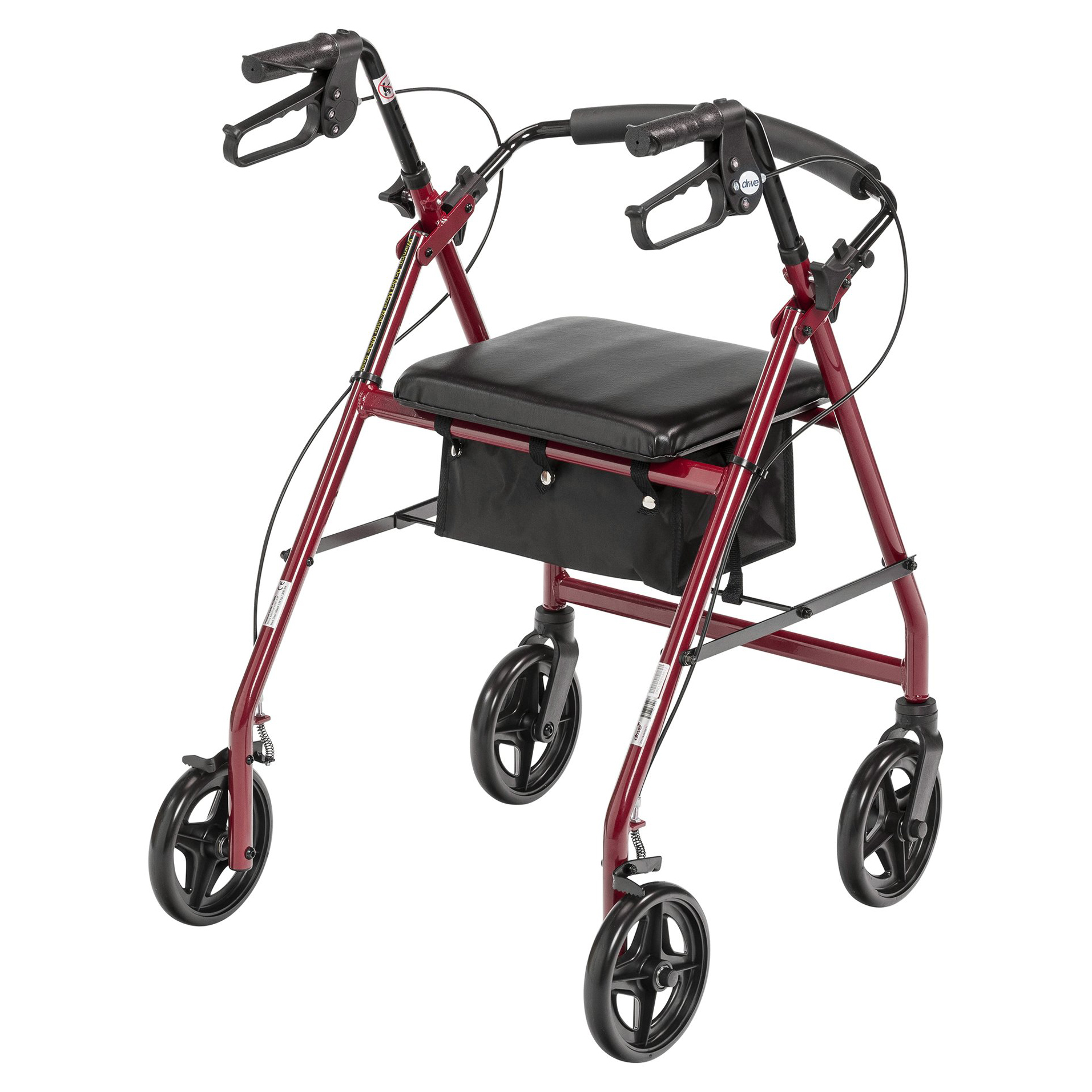 McKesson 4-Wheel Adjustable-Height Aluminum Rollator thumbnail 2