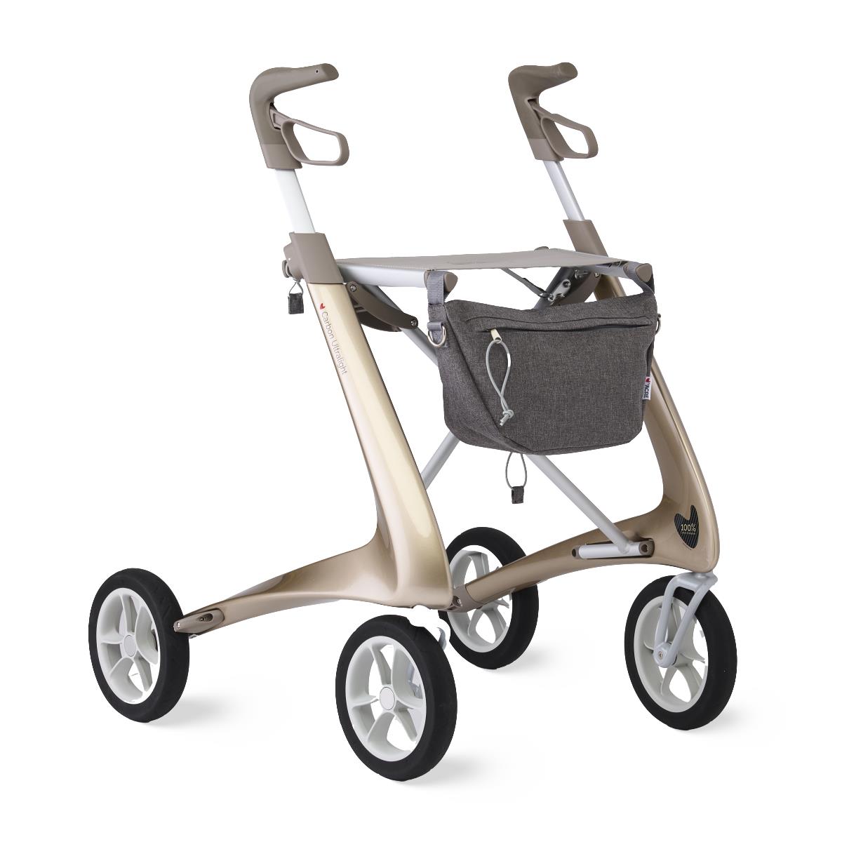 ByAcre Carbon Fiber Ultralight Rollator - Lightweight Mobility Aid