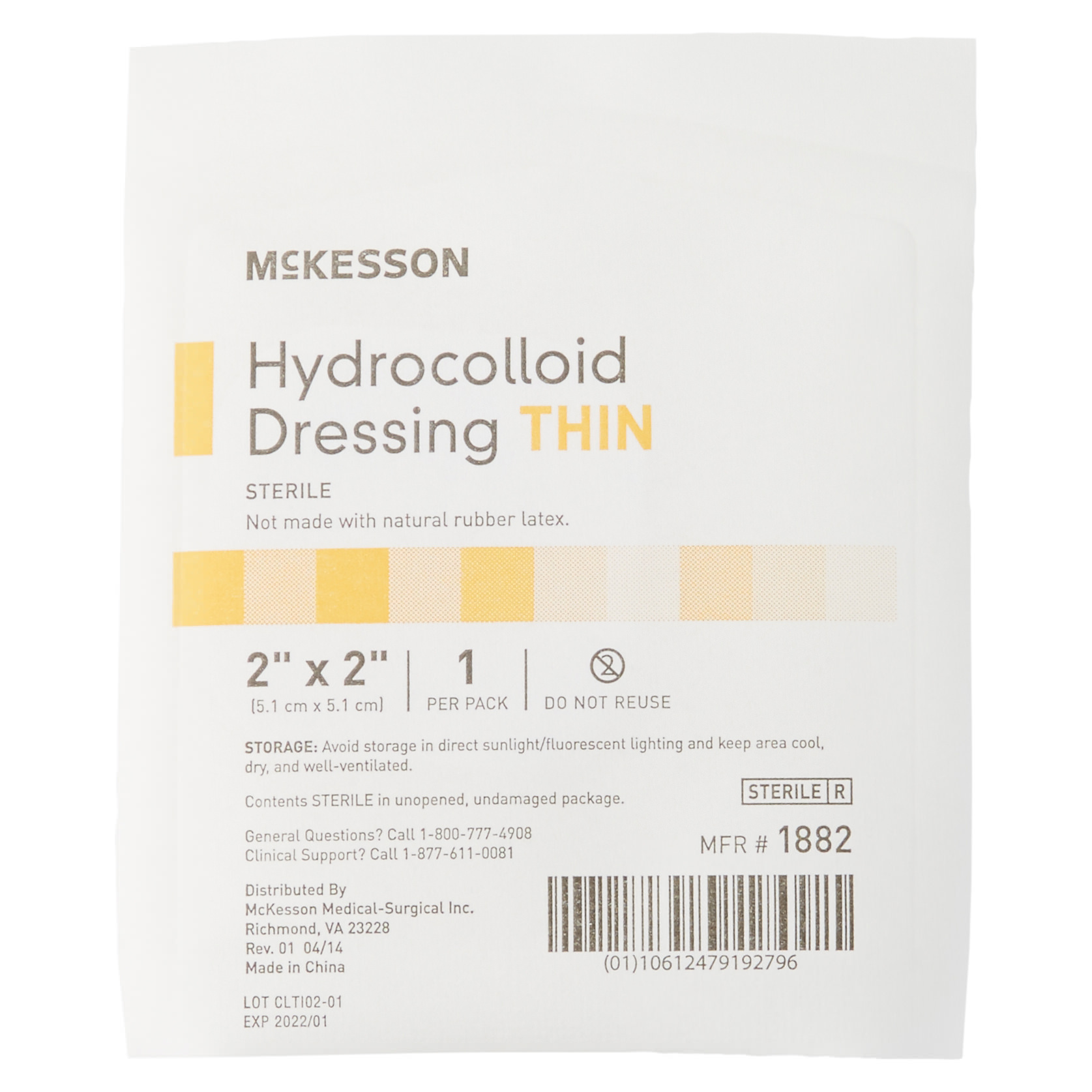 McKesson Hydrocolloid Sterile Thin Dressing thumbnail 3