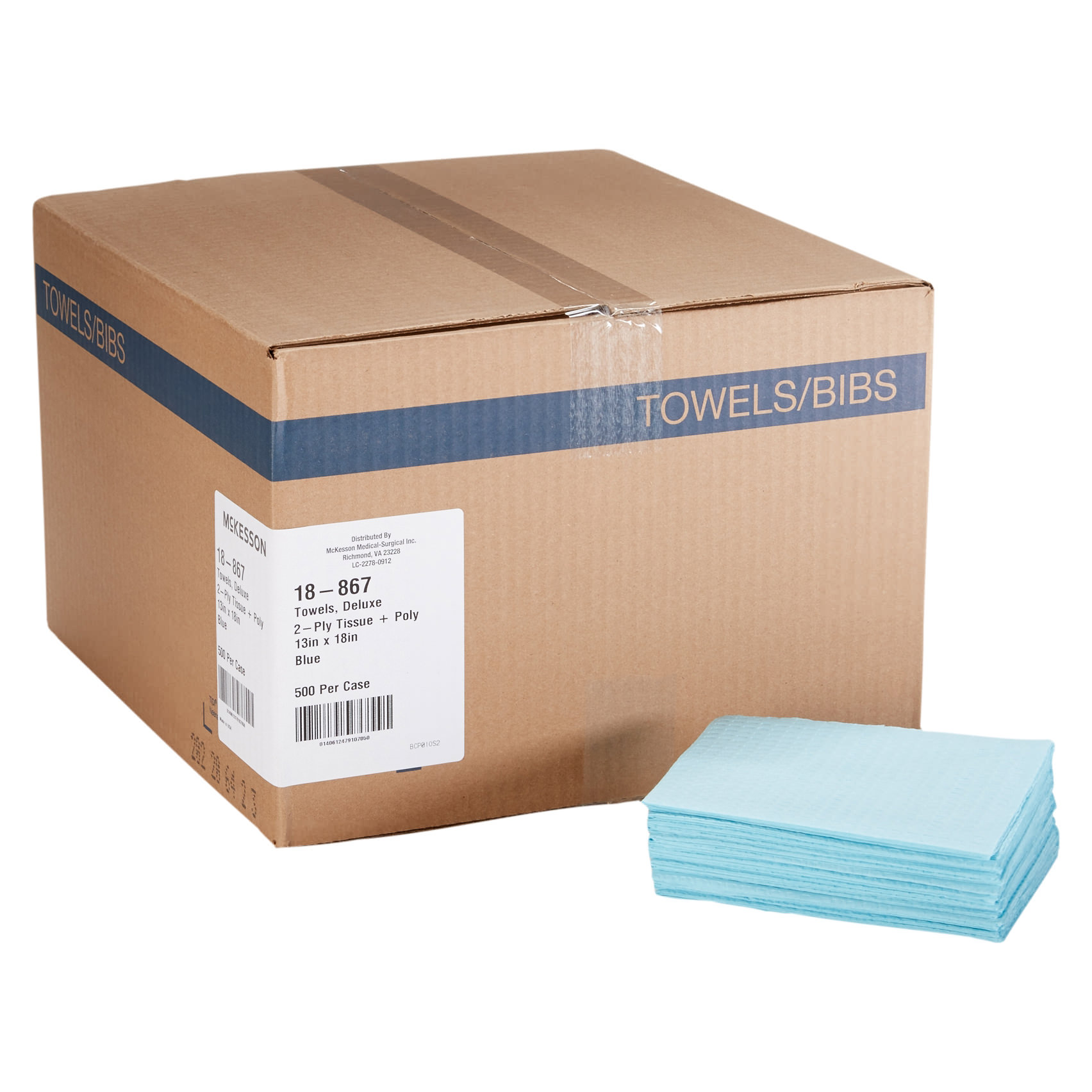 tisus26 McKesson Procedure Towel 13 W X 18 L Inch NonSterile Disposable