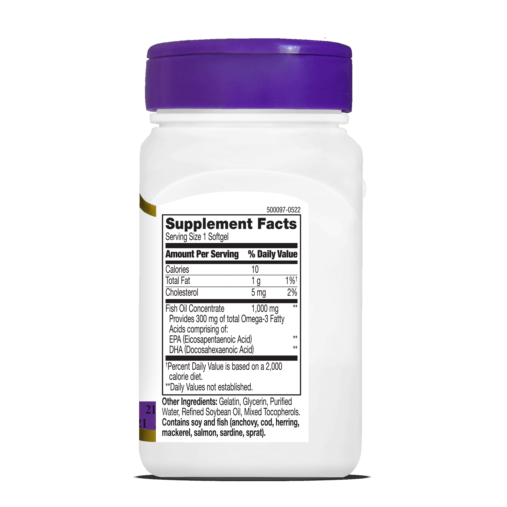 21st Century Fish Oil Omega 3 Supplement Softgels - Bottle of 60 thumbnail 3