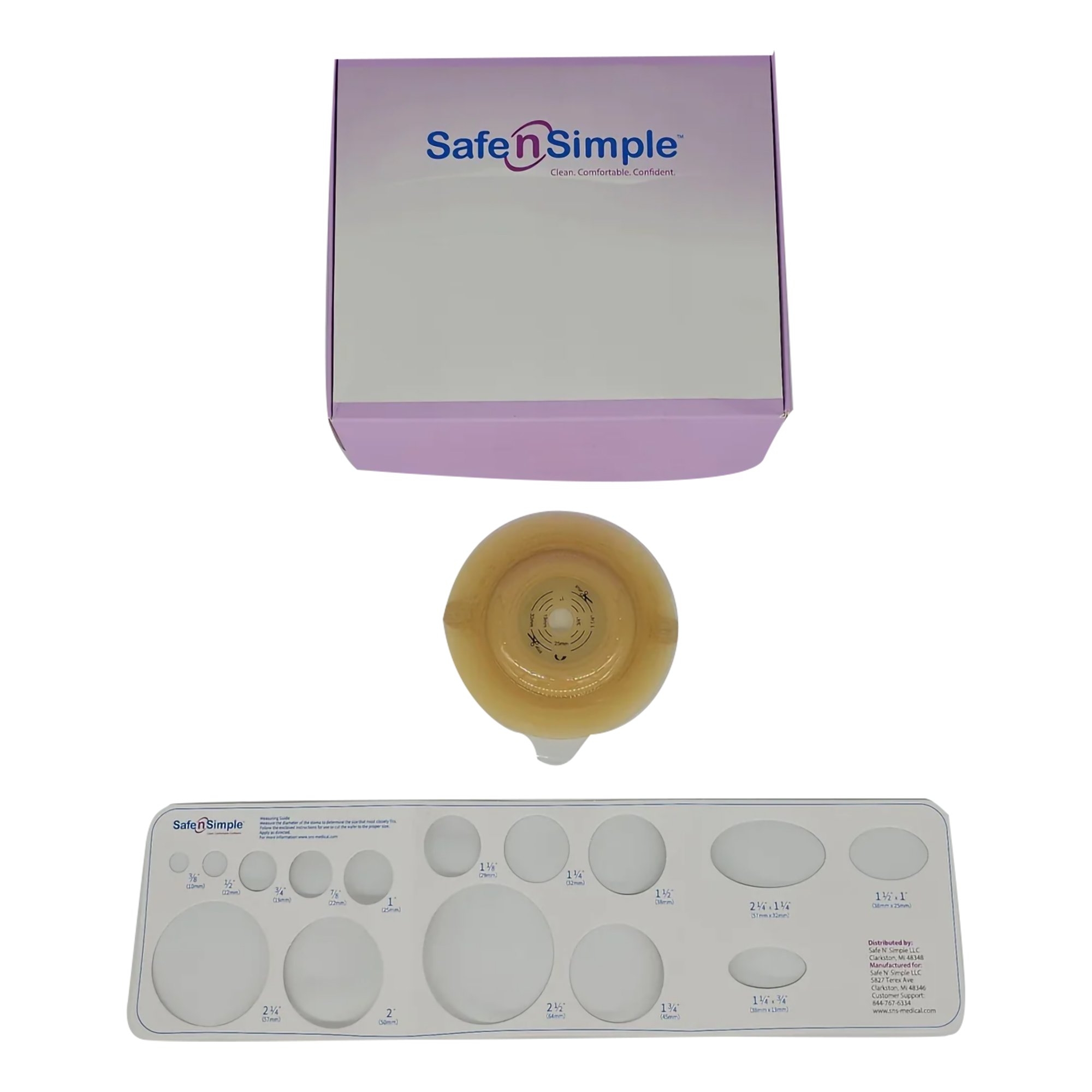 Safe N Simple 5" 2-Piece Cut-to-Fit Round Convex Wafer thumbnail 1