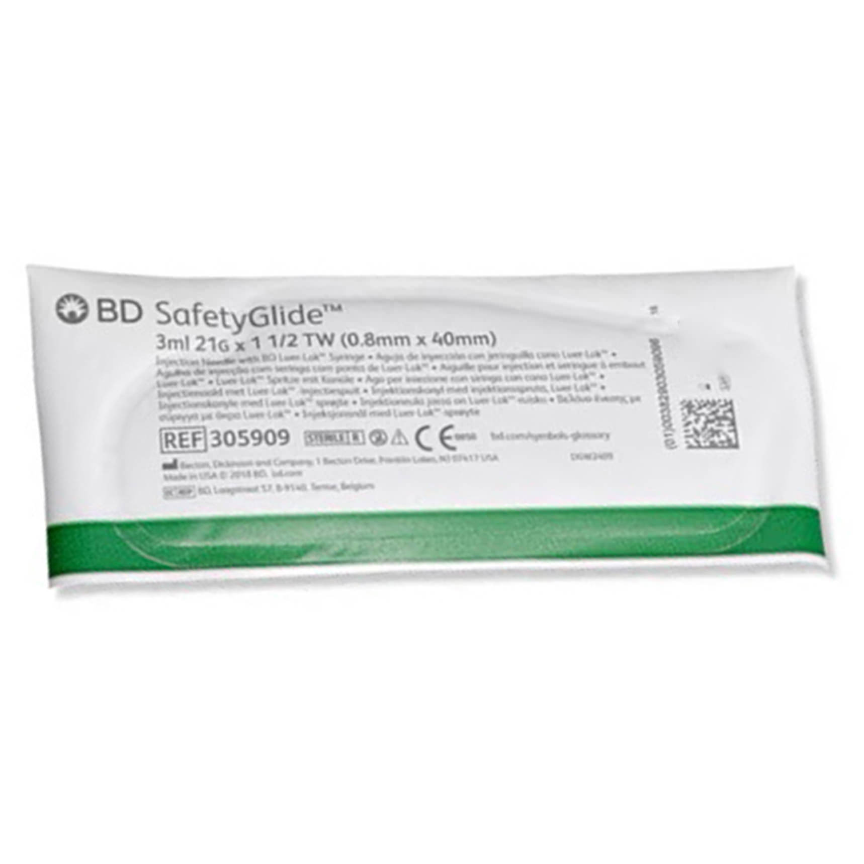 BD SafetyGlide 3mL Syringe, 25G x 5/8