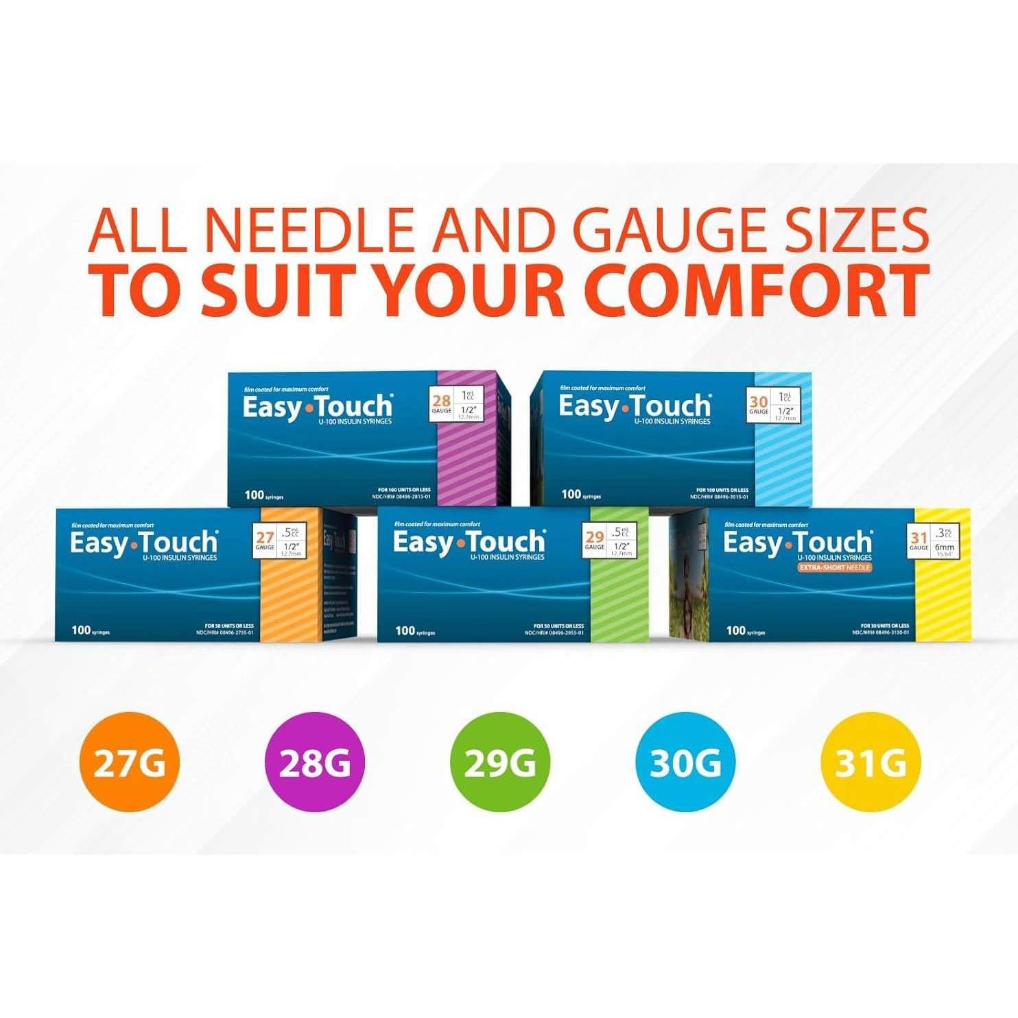EasyTouch U-100 Insulin Syringes thumbnail 2