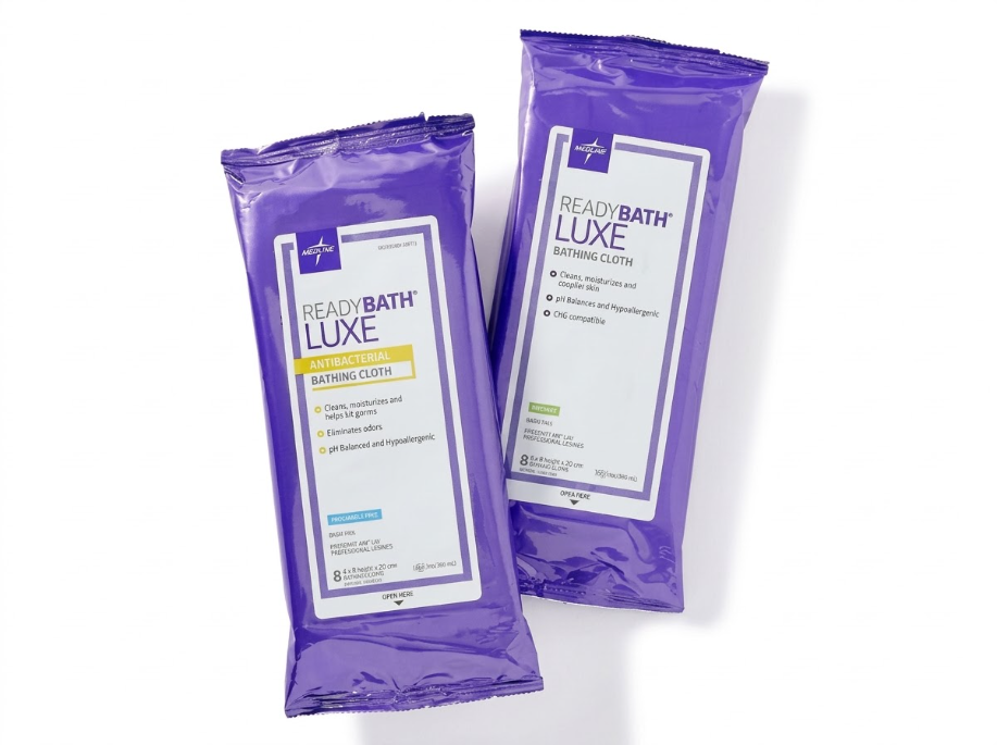 ReadyBath LUXE Body Cleansing Heavyweight Bath Wipes