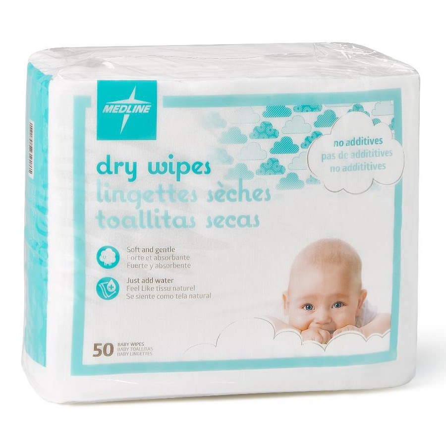 Medline Ultrasoft Baby Disposable Dry Cleansing Cloths thumbnail 1