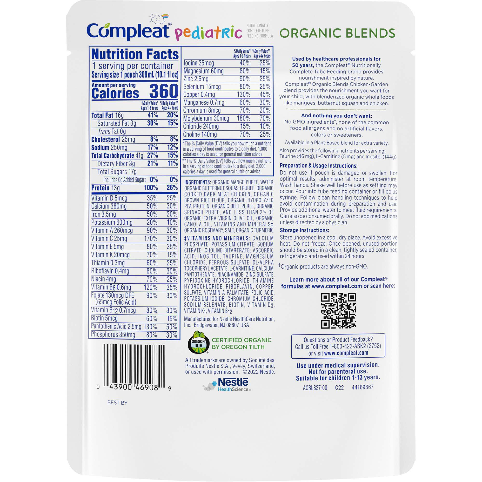 Compleat Pediatric Organic Blends Tube Feeding Formula thumbnail 2