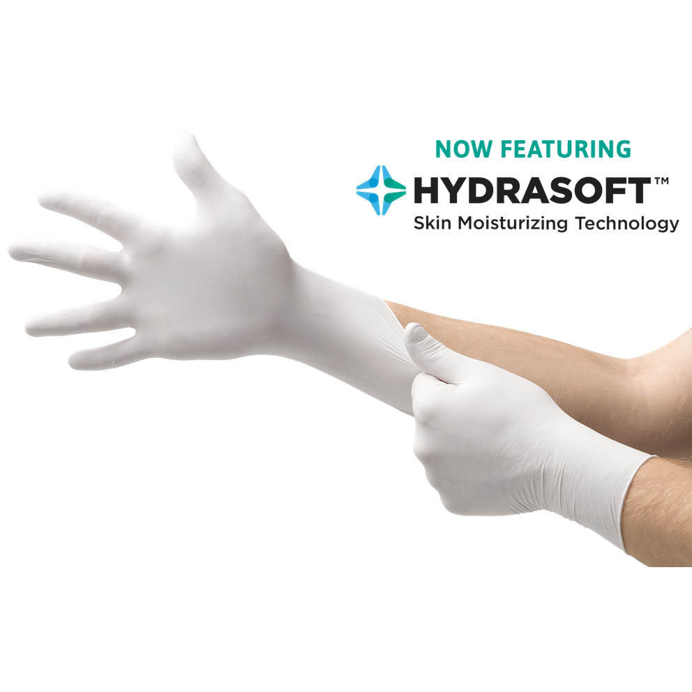 Microflex Soft White Nitrile Exam Gloves thumbnail 2