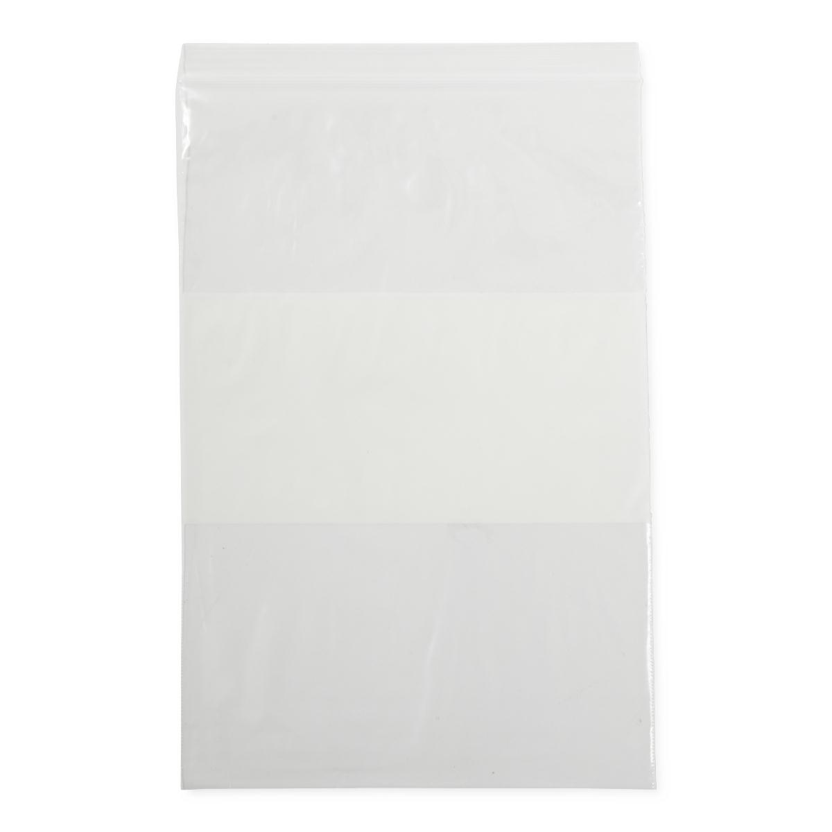 Medline Plastic Zip Closure Bags with White Write-On Block thumbnail 1