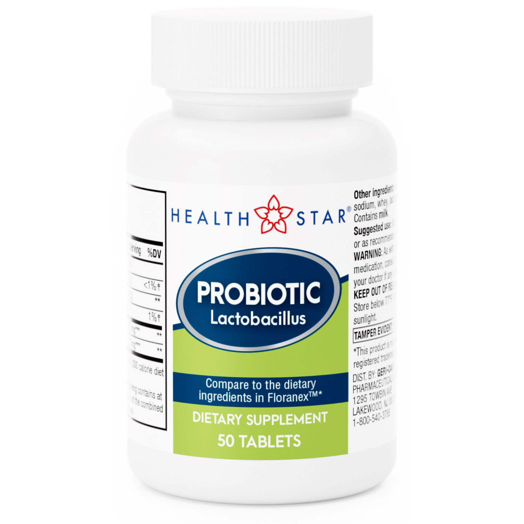 Health Star Probiotic Tablets, 50 Count: Digestive Support