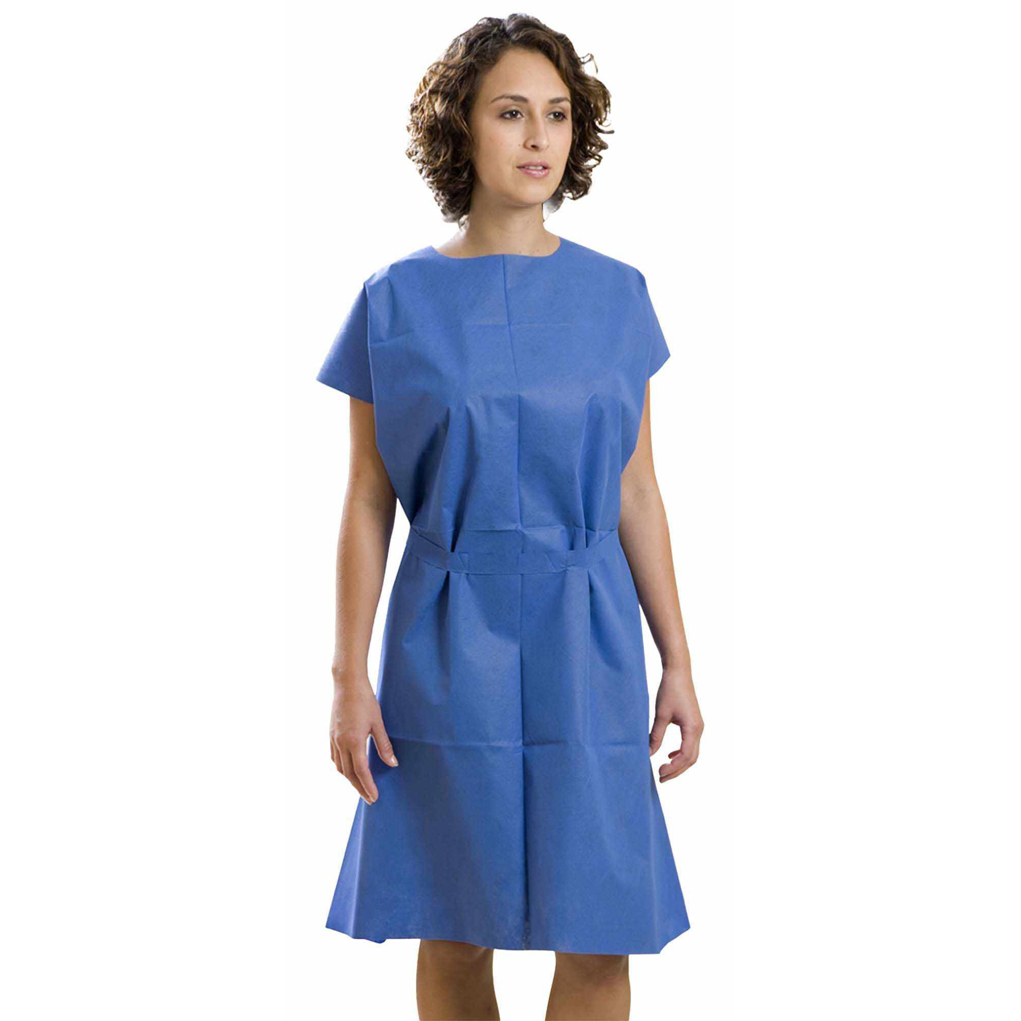 Graham Medical Patient Exam Gown, Blue thumbnail 1