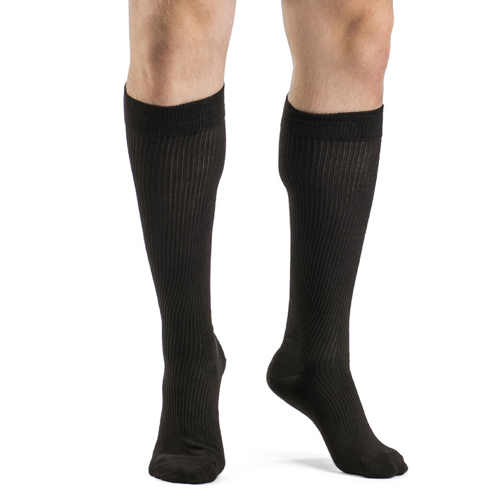 Sigvaris Casual Cotton Mens Knee High 15-20 mmHg Compression Socks thumbnail 1