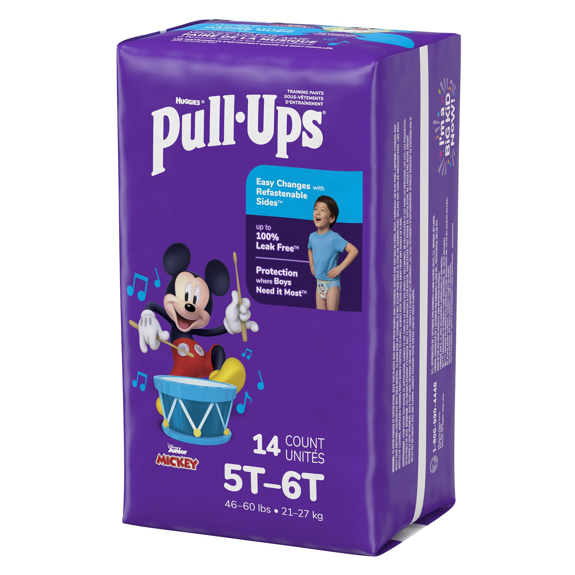 Huggies Pull-Ups Toddler Training Pants, Size 5T-6T thumbnail 2