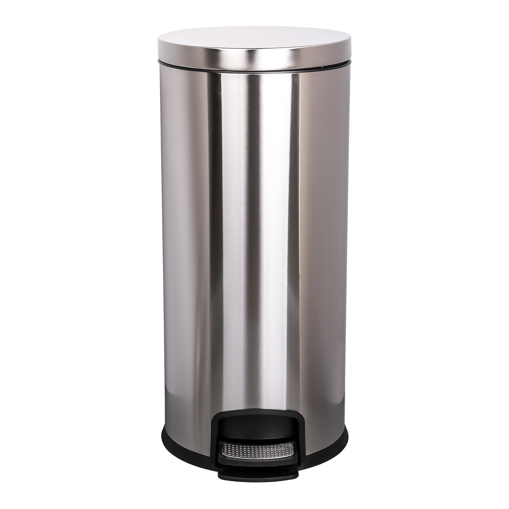 McKesson Silver Metal Round Trash Can - Main image
