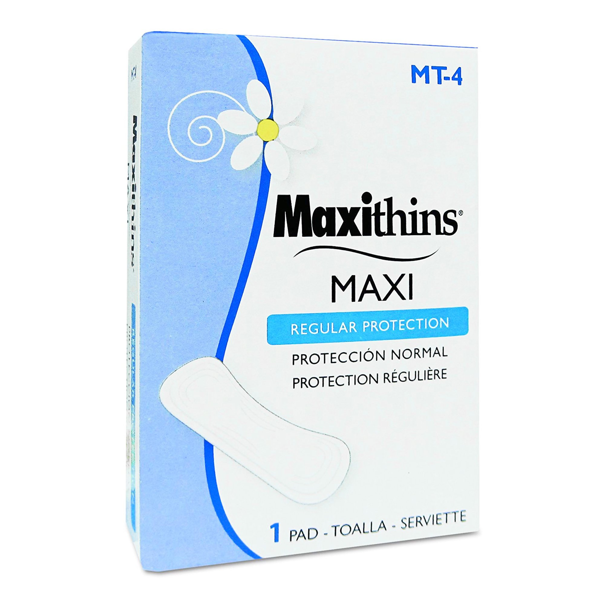 Maxithins Feminine Pad Maxi, Regular Absorbency