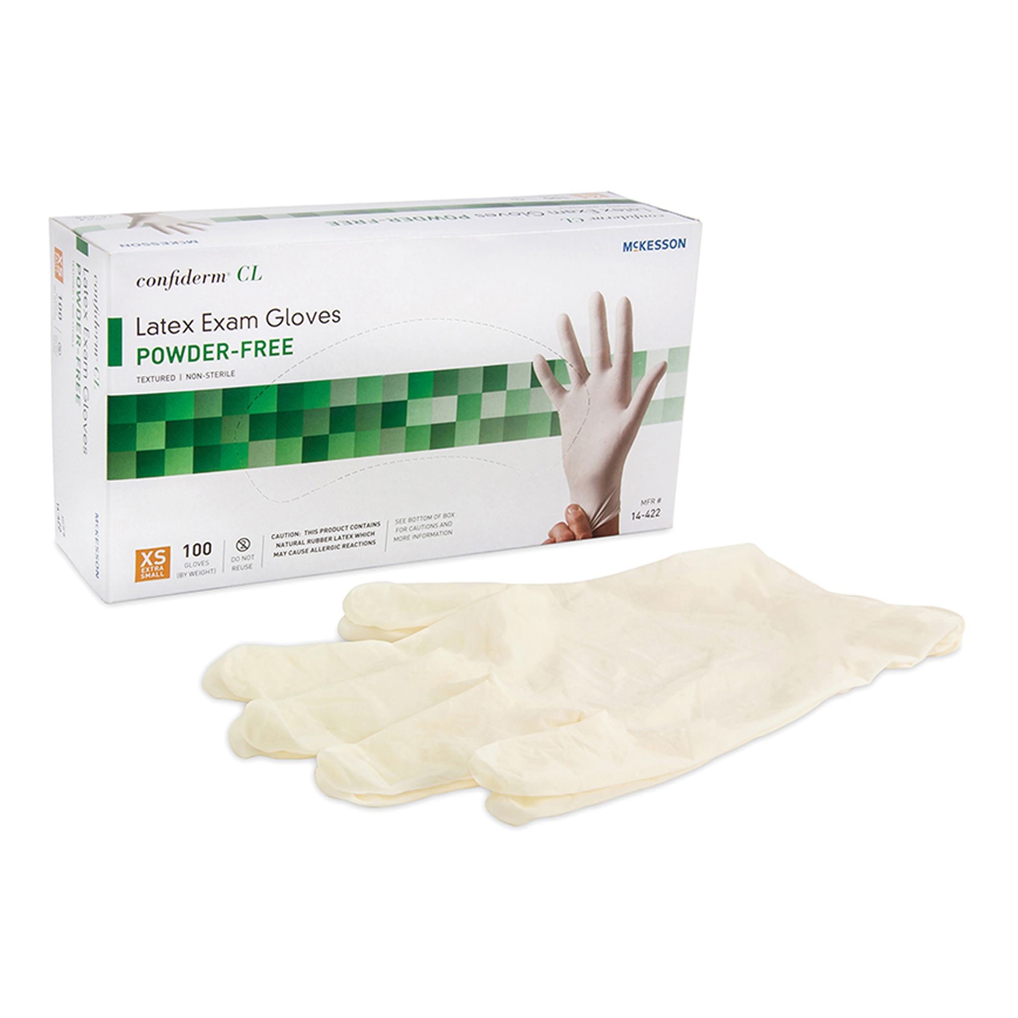 McKesson Confiderm CL Latex Powder Free Exam Gloves - Main image