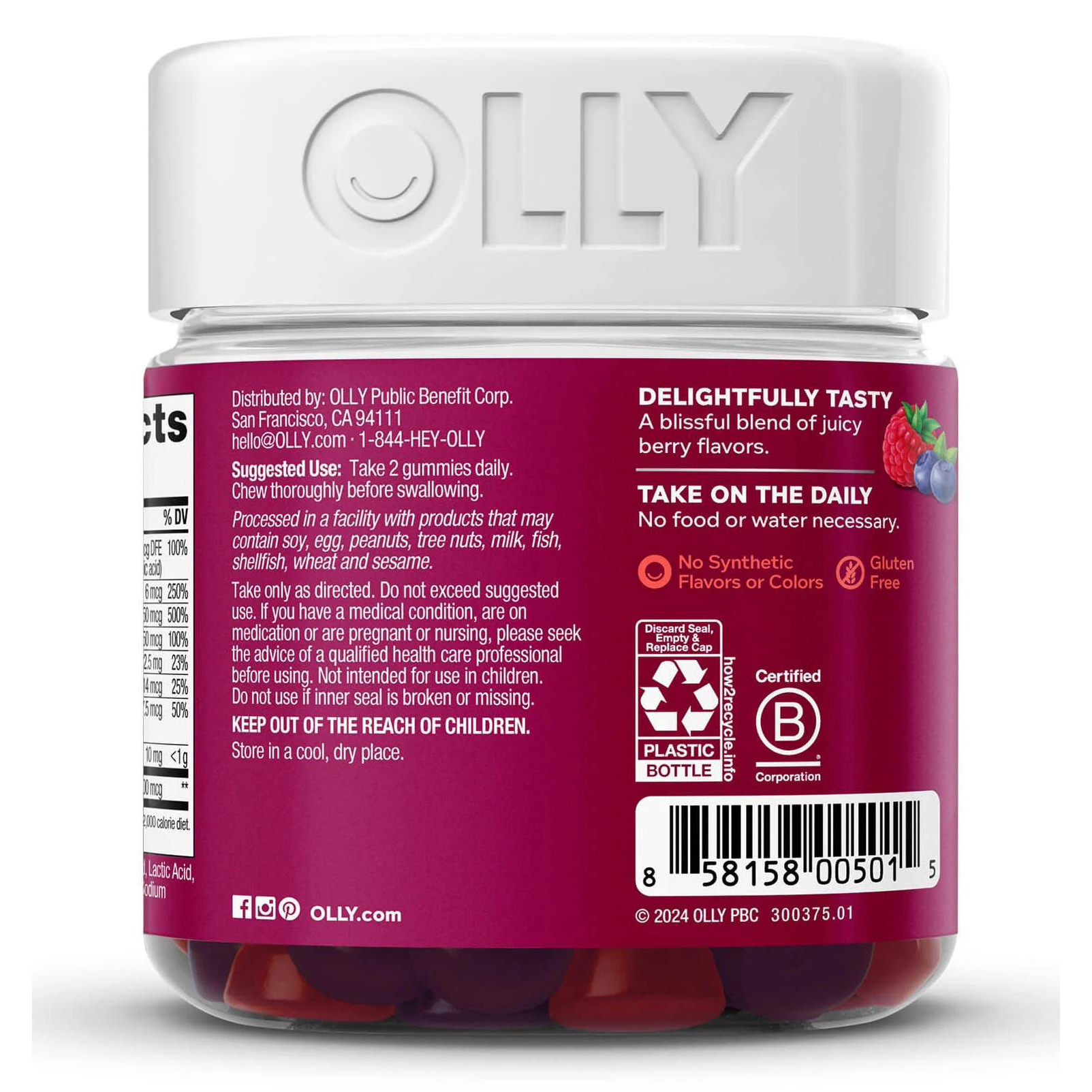 OLLY Women's Multi-Tasking Blend of Vitamins A, C, D, E, Bs, Biotin & Folic Acid thumbnail 3