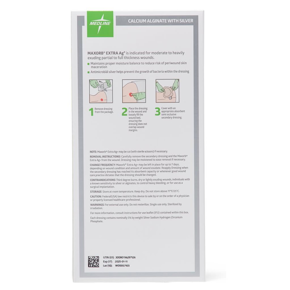 Maxorb Extra Ag+ CMC/Alginate Wound Dressing thumbnail 3