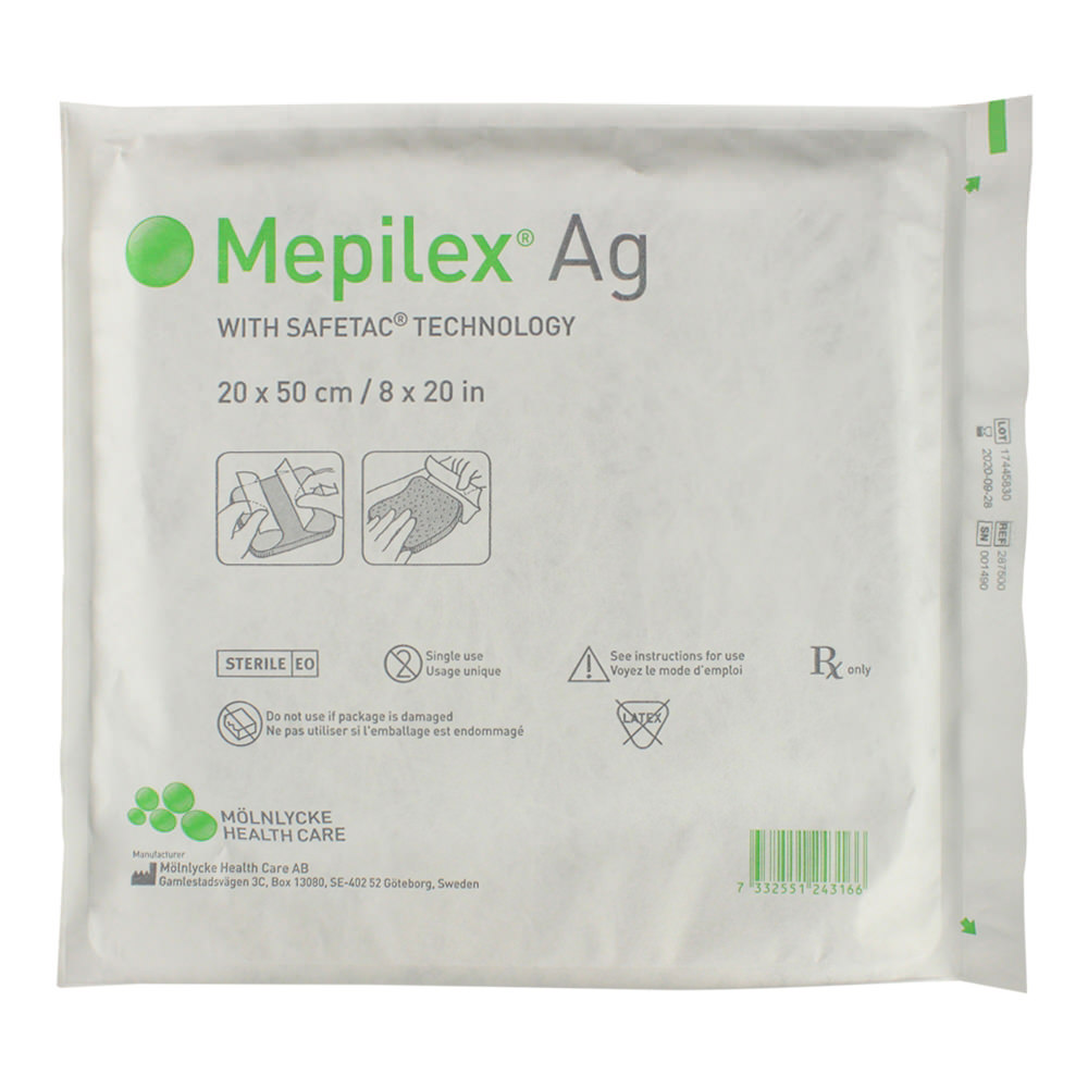Mepilex Ag Antimicrobial Foam Dressing - Main image