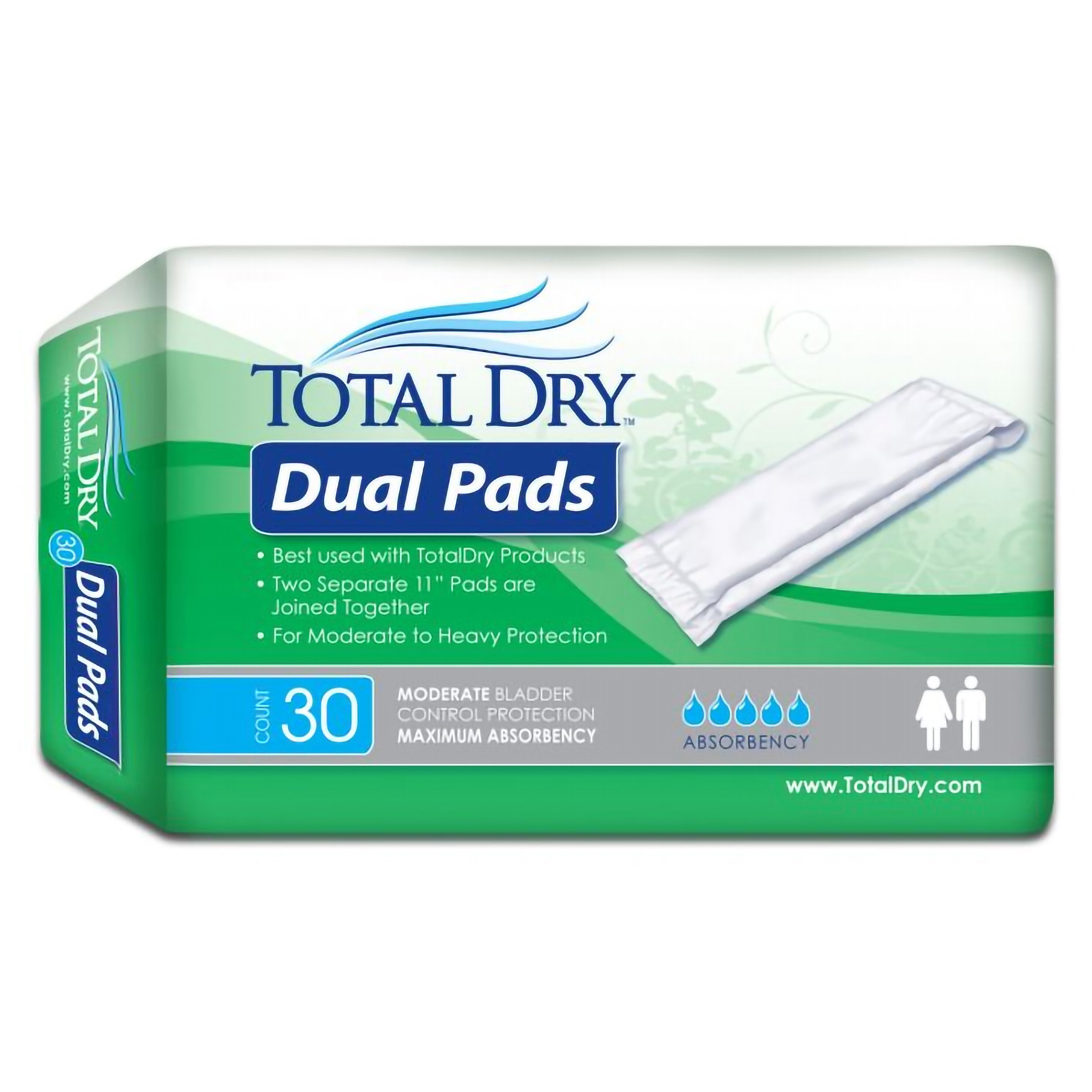 Total Dry Unisex Dual Incontinence Pads product image