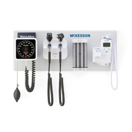 McKesson Diagnostic Wall System with LED Ophthalmoscope, Otoscope, and Aneroid Sphygmomanometer - Main image