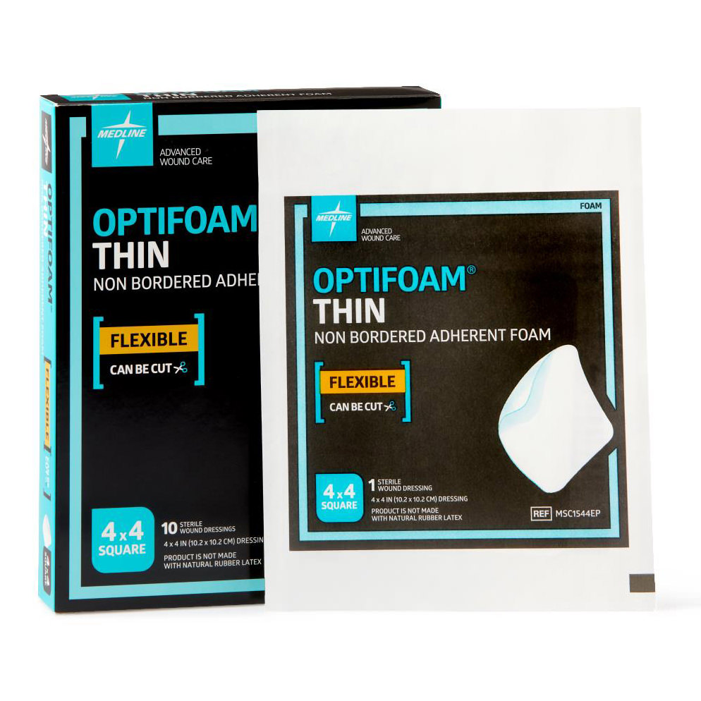 Optifoam Thin Sterile Non Bordered Adhesive Foam Dressing