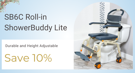 ShowerBuddy SB6c Roll-InBuddy Lite Shower Commode Chair